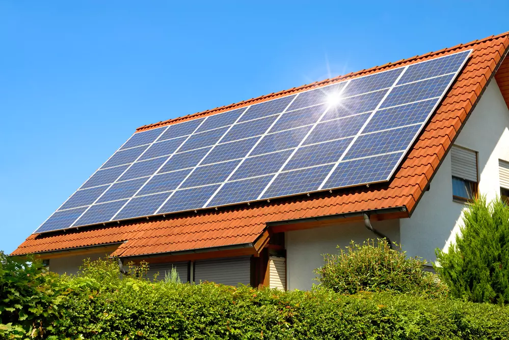 Solar panels on a roof